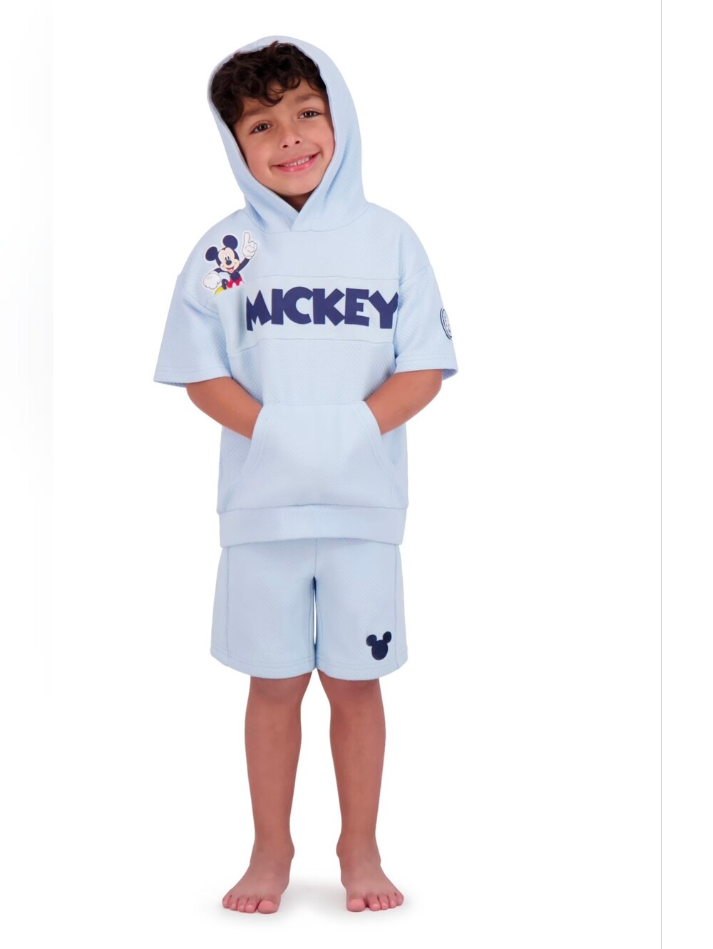 Disney Mickey Mouse Toddler Boy Blue Knit Short Set Size 2T NTW